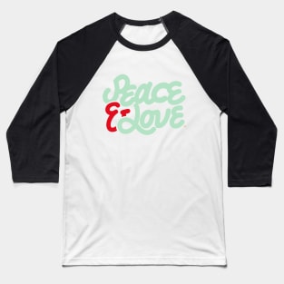 Peace and Love lighter colors Baseball T-Shirt